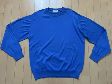 John Smedley 맨투맨 24g 씨 아일랜드 코튼 M 파랑