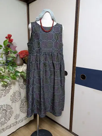 순수 실크 얇은 명주 기모노 리메이크 원피스