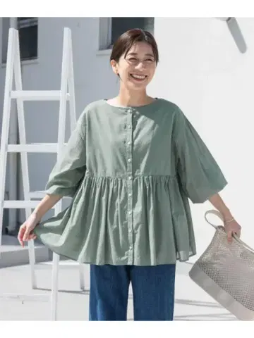 어반 리서치 도어스 코튼 보일 블라우스