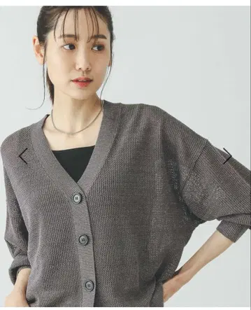 GLOBAL WORK 세탁 가능한 드라이 메쉬 가디건 REGULAR