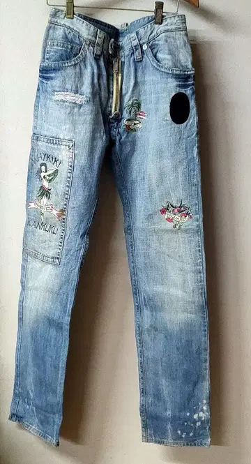 DSQUARED2 디스퀘어드 하와이 와이키키 프린트 데님 팬츠