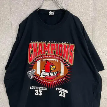JERZEES 루이스빌 카디널스 팀 로고 칼리지 티셔츠 2XL