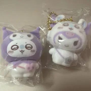 치이카와 산리오 시크릿 플로키 마스코트 참 모몽가 쿠로미