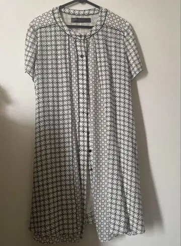 Proenza Schouler 기하학 패턴 반팔 원피스