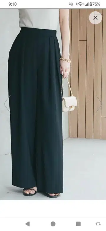 인기 신상 러브틱 모자 꽁지 2턱 와이드 팬츠 블랙