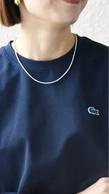 SHIPSany 별주 LACOSTE 라코스테 크루넥 티셔츠 파랑 악어