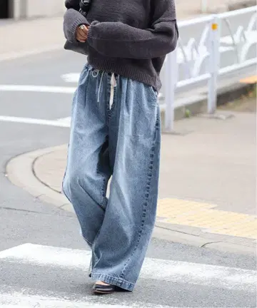 새상품 JOURNAL STANDARD 이지 데님 와이드 팬츠 38
