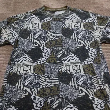 VINTAGE 90s JIMYZ 지미즈 올 패턴 반팔 티셔츠 블랙