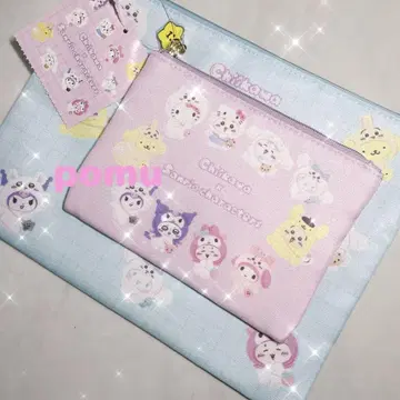 산리오 캐릭터즈 치이카와 (먼작귀) 콜라보 플랫 파우치 세트