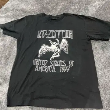LED ZEPPELIN 1977년 미국 투어 티셔츠 L