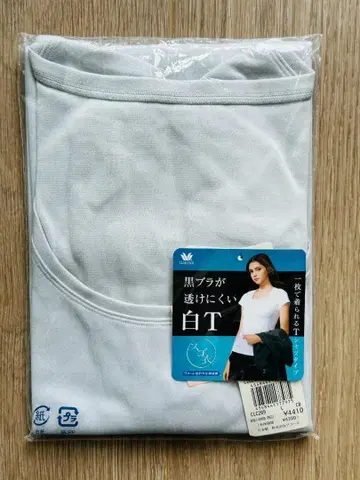 와코루 스고 의류 블랙 브라가 비치지 않는 화이트 T (블루) L