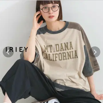 IRIEY 아이리 새상품 스노우 워시 가공 로고 티셔츠