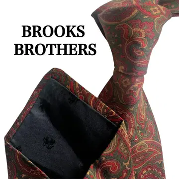 BROOKS BROTHERS 브룩스브라더스 페이즐리 무늬 브라운 넥타이