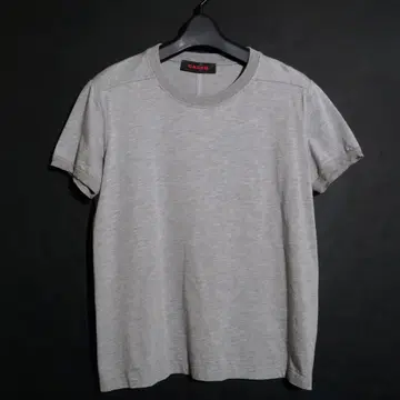 CABaN 코튼 리브 콤비 크루넥 풀오버 M 그레이 티셔츠