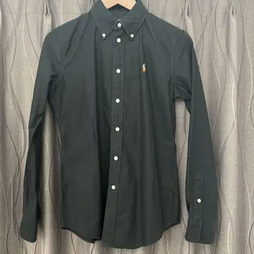 Ralph Lauren 블랙 긴팔 셔츠 코튼 핏