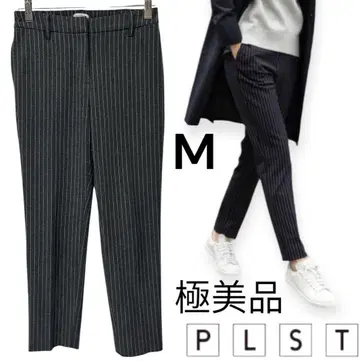 컨디션 최상 플라스테 스트라이프 웜 리저브 스틱 팬츠 잡지 콜라보 M