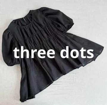 three dots 쓰리 도츠 새상품급 티어드 퍼프 슬리브 블라우스 S