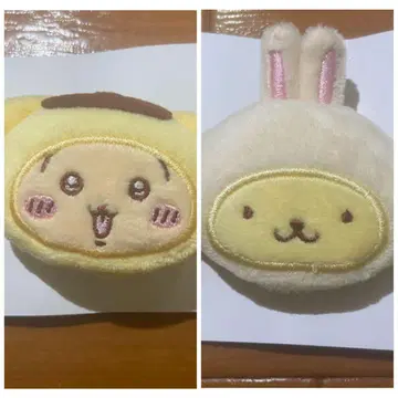 치이카와 산리오 시크릿 헤어 클립 토끼 폼폼푸딩