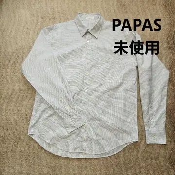 PAPAS 미사용 체크 셔츠