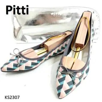 피티 새상품 FEMININE 레인 펌프스 포인트 리본 22cm