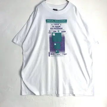 3069 90년대 싱글 스티치 자전거 프룻 오브 더 룸 티셔츠 화이트
