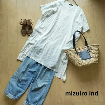 22SS mizuiro ind 린넨 티셔츠 롱 원피스