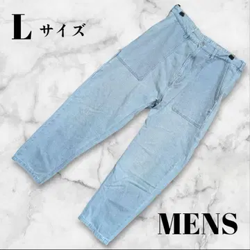 L 사이즈 라이트 블루 남성용 데님 팬츠
