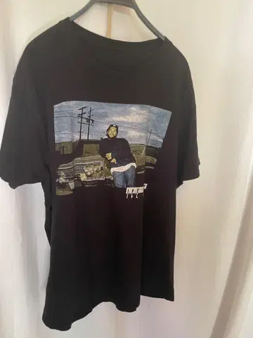US 구제 의류 ICE CUBE LA 반팔 티셔츠 갱스터랩 블랙
