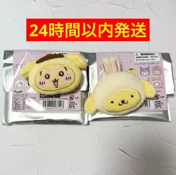 산리오 치이카와 (먼작귀) 시크릿 헤어 클립 2개 세트 토끼 폼폼푸딩