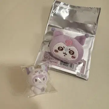 치이카와 (먼작귀) 산리오 헤어 클립 플로키 마스코트 참 쿠로미