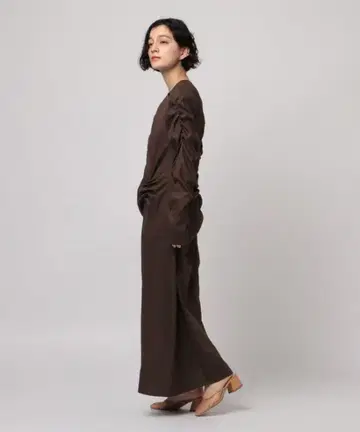 ETRE TOKYO 디자인 개더 I 라인 원피스
