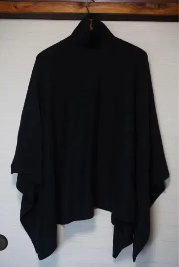 MOCA 블랙 판초 여성용 블랙 프리 사이즈