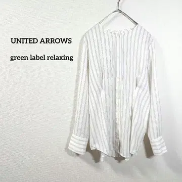 유나이티드 애로우즈 그린 라벨 라이징 셔츠 화이트 스트라이프