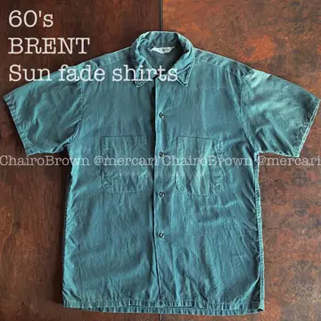 60s BRENT 빈티지 올 코튼 셔츠 선 페이드