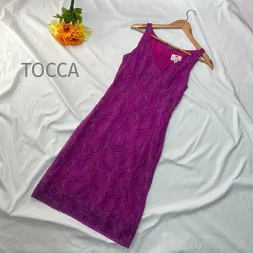 TOCCA 토카 원피스 2 퍼플 보라색 꽃무늬 올 패턴