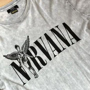 NIRVANA Tee 그레이 구제 의류 밴딩 T 오버 사이즈 EUR XL