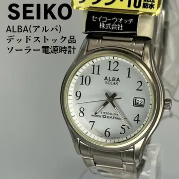 미사용품 SEIKO 세이코 ALBA 솔라 시계 전체 숫자 다이얼