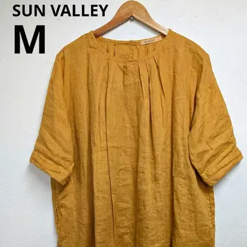 1회 한정 SUN VALLEY M 린넨 7부 소매 원피스 튜닉