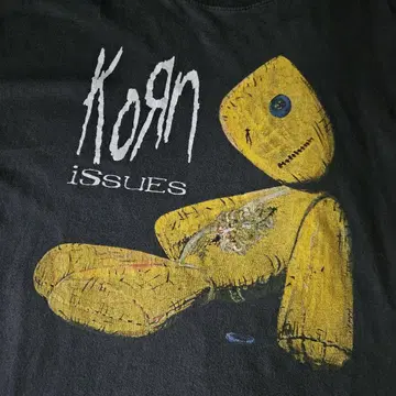 90년대 Korn 티셔츠 빈티지 Issues 인형 밴딩