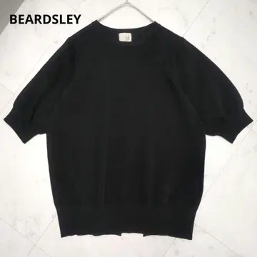 BEARDSLEY/비어즐리/백 펄 반팔 니트/5부 소매