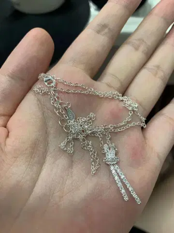 실버 다이아몬드 목걸이