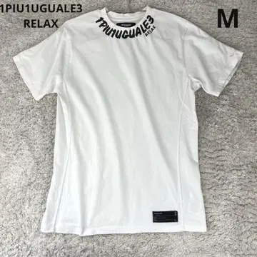 1PIU1UGUALE3 RELAX 티셔츠 화이트 남성용 M 사이즈