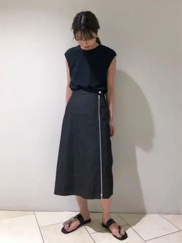 BABYLONE 지퍼 A 라인 스커트