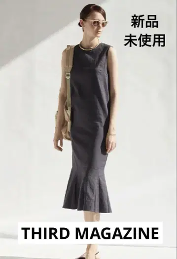 ELLE SHOP 린넨 혼방 플레어 원피스 블랙 세 번째 매거진