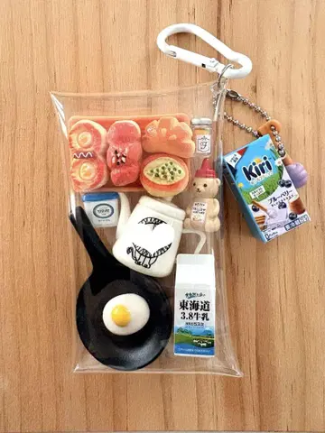 가챠 파우치 아침 식사 파우치 * 크림 치즈와 빵