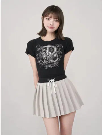 Darich 다리치 DR 비쥬 플라워 니트 탑