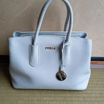 FURLA 훌라 핸드백 로고 참 천연 가죽