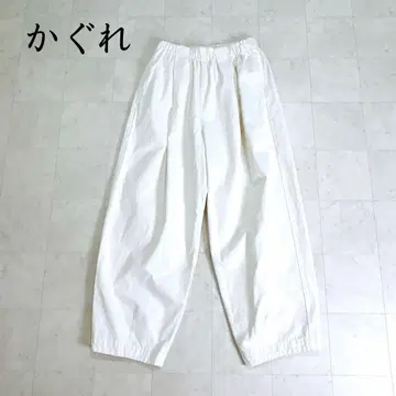 Kagure 카구레 코튼 크롭 팬츠 화이트