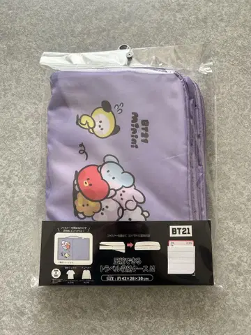 BT21 아베일 압축 가능한 트래블 보관 케이스 M