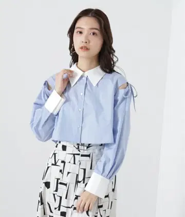 크롭 슬릿 블라우스 JILL by JILL STUART